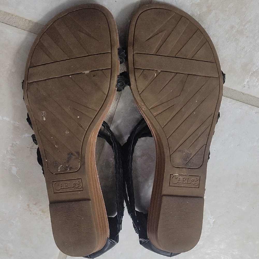 Carlos by Carlos Santana Black Braided Sandals - Picture 3 of 3